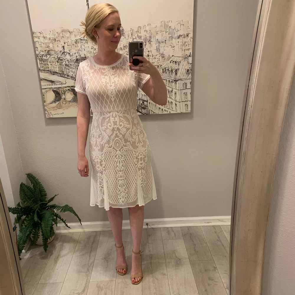 White beaded dress
